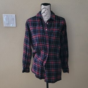 & Other Stories Red and Black Checkered Top